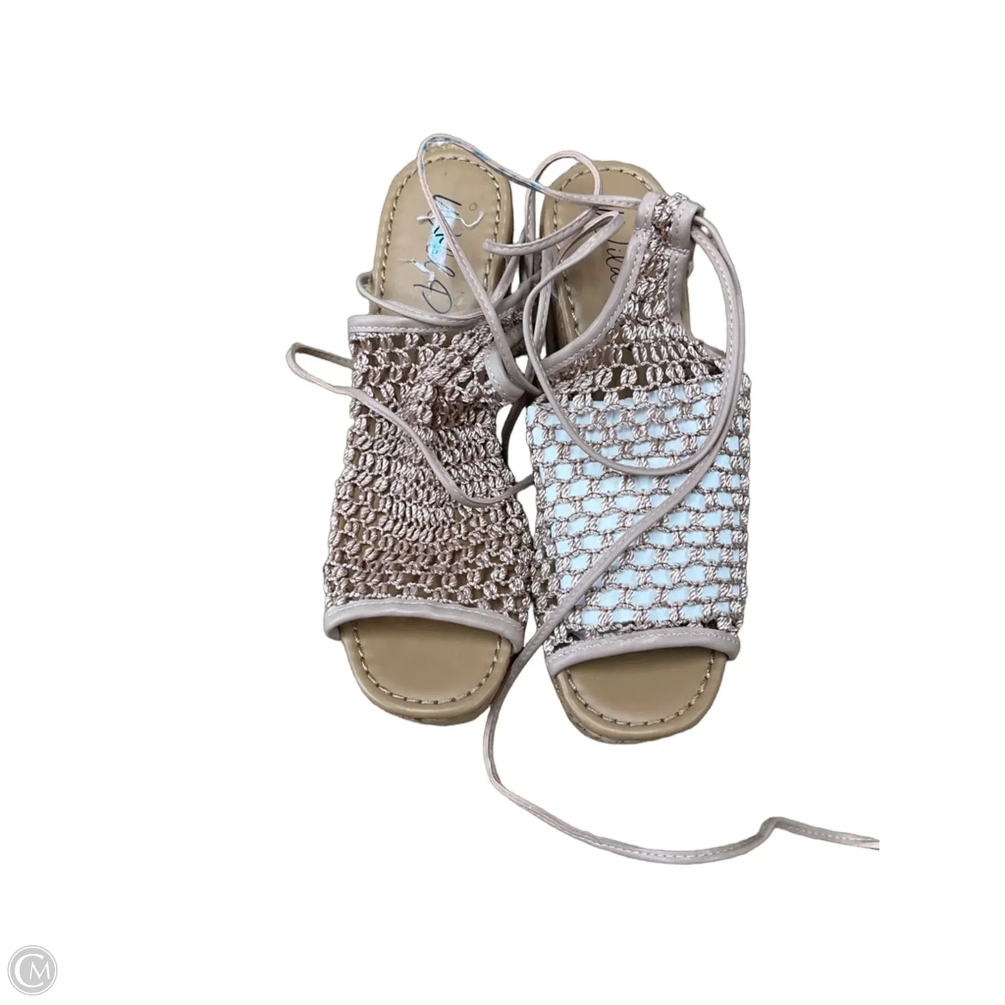 Sandals Heels Wedge By Clothes Mentor In Pink, Size: 6.5