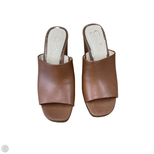 Sandals Heels Wedge By Jessica Simpson In Brown, Size: 6.5