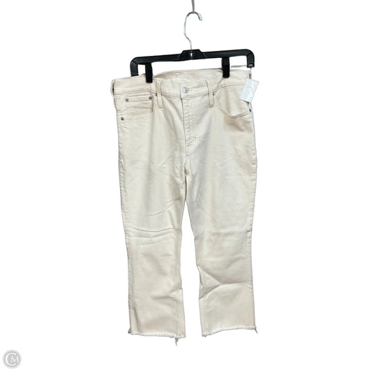 Jeans Boot Cut By J. Crew In Cream Denim, Size: 10
