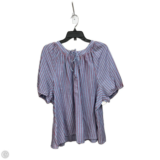 Top Short Sleeve By Lane Bryant In Striped Pattern, Size: 3x
