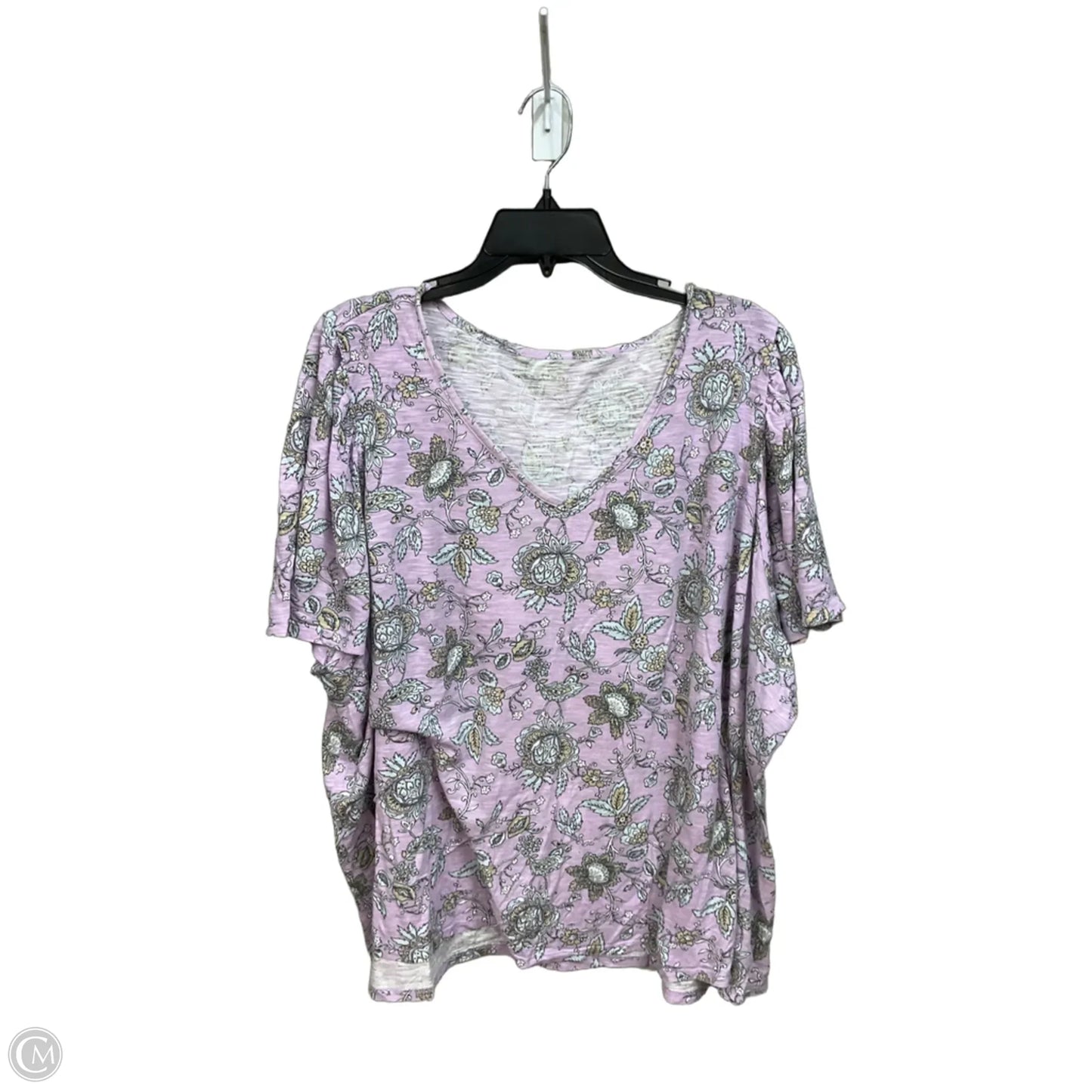 Top Short Sleeve By Lane Bryant In Floral Print, Size: 3x