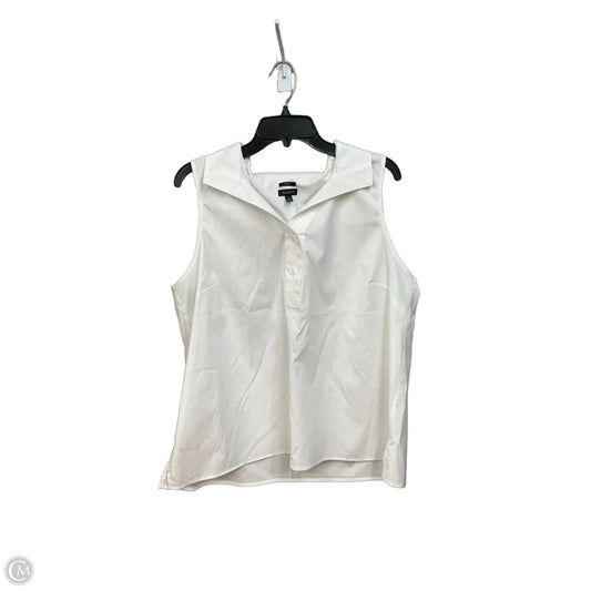 Top Sleeveless By Talbots In White, Size: Xl