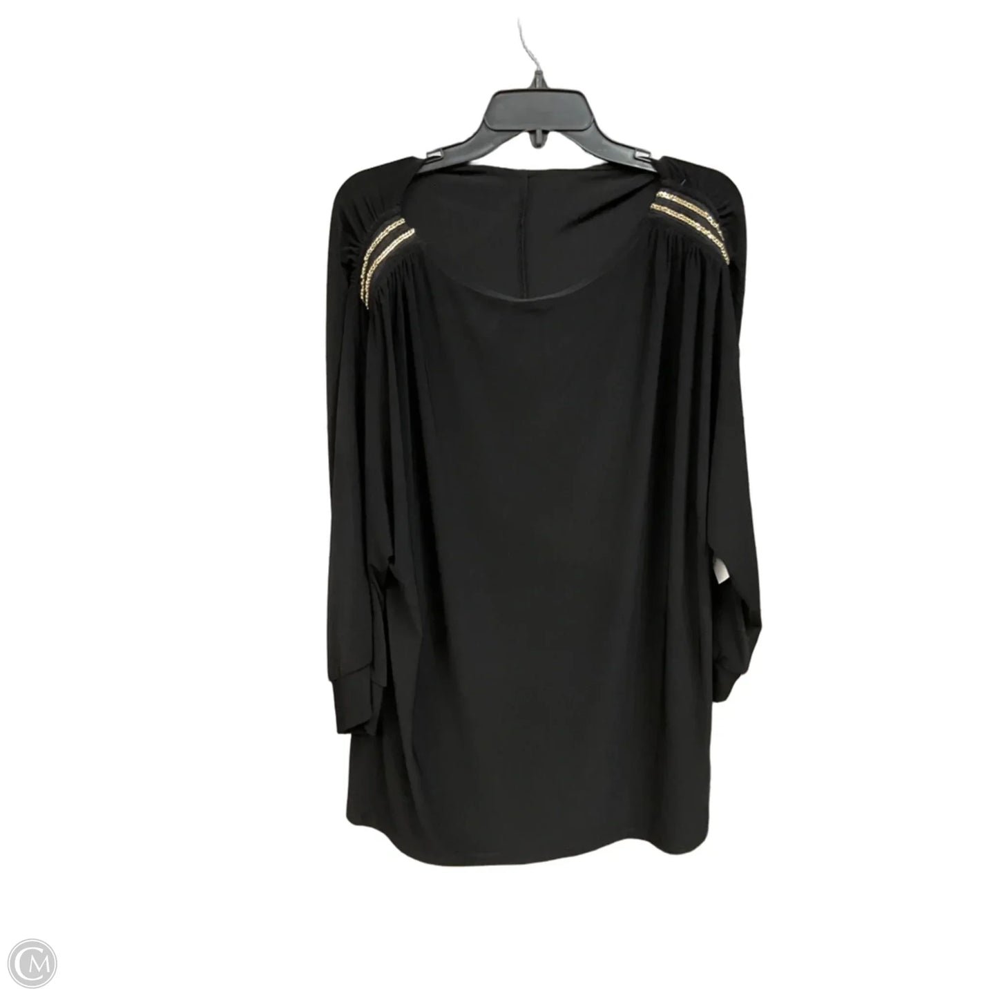 Top 3/4 Sleeve By Nine West Apparel In Black, Size: 3x