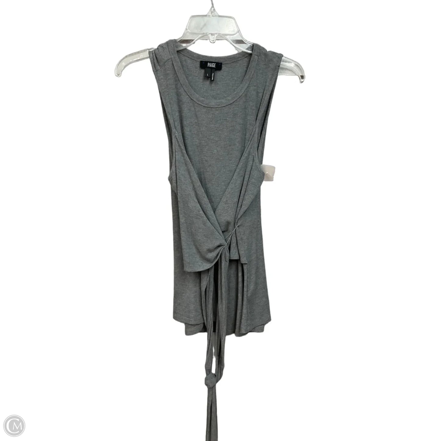 Top Sleeveless By Paige In Grey, Size: L
