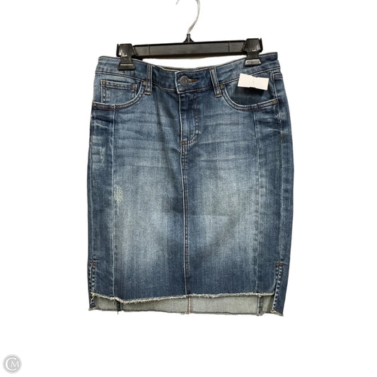 Skirt Mini & Short By Kut In Blue Denim, Size: 8