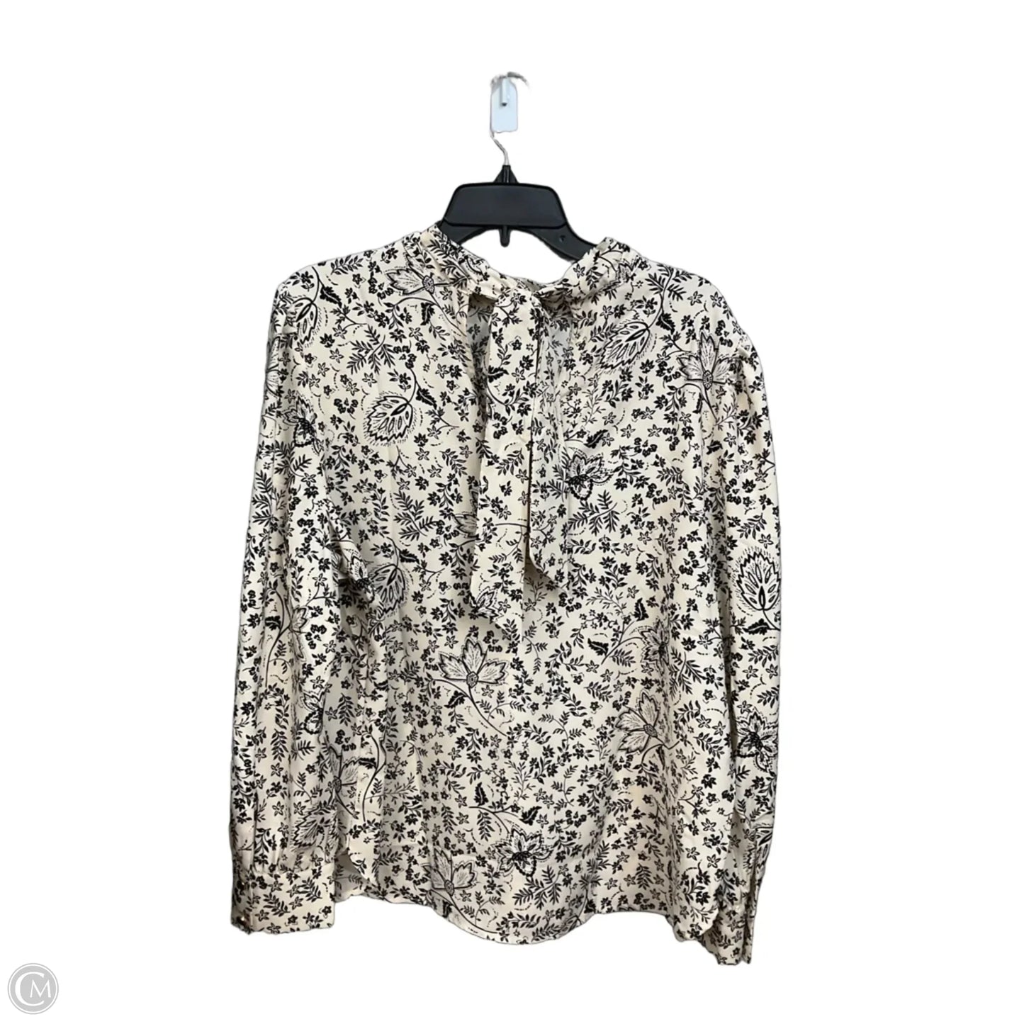 Blouse Long Sleeve By Loft In Floral Print, Size: Xl