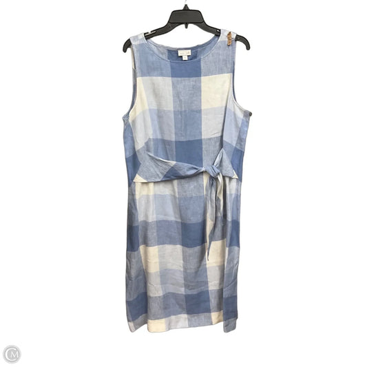 Dress Casual Midi By J. Jill In Plaid Pattern, Size: L