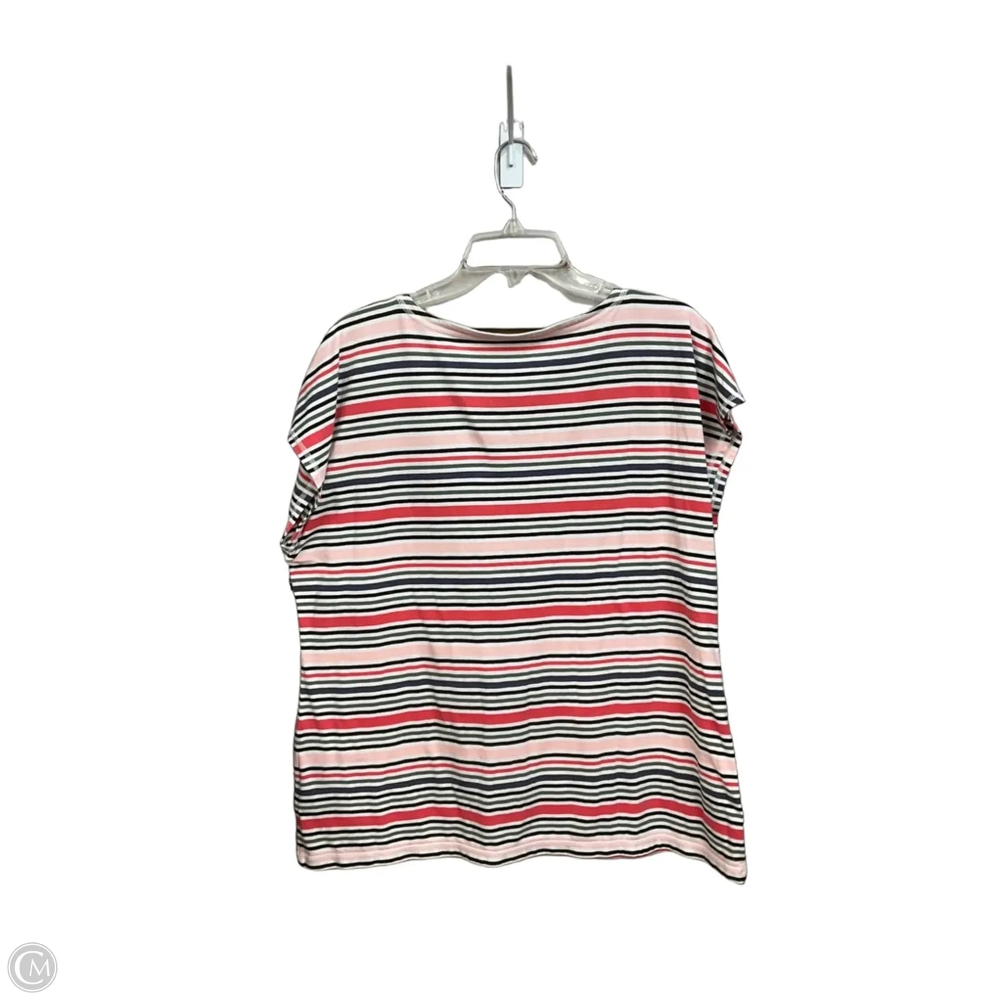 Top Short Sleeve By Talbots In Striped Pattern, Size: Xl