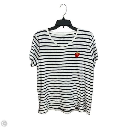 Top Short Sleeve By J. Crew In Striped Pattern, Size: Xl