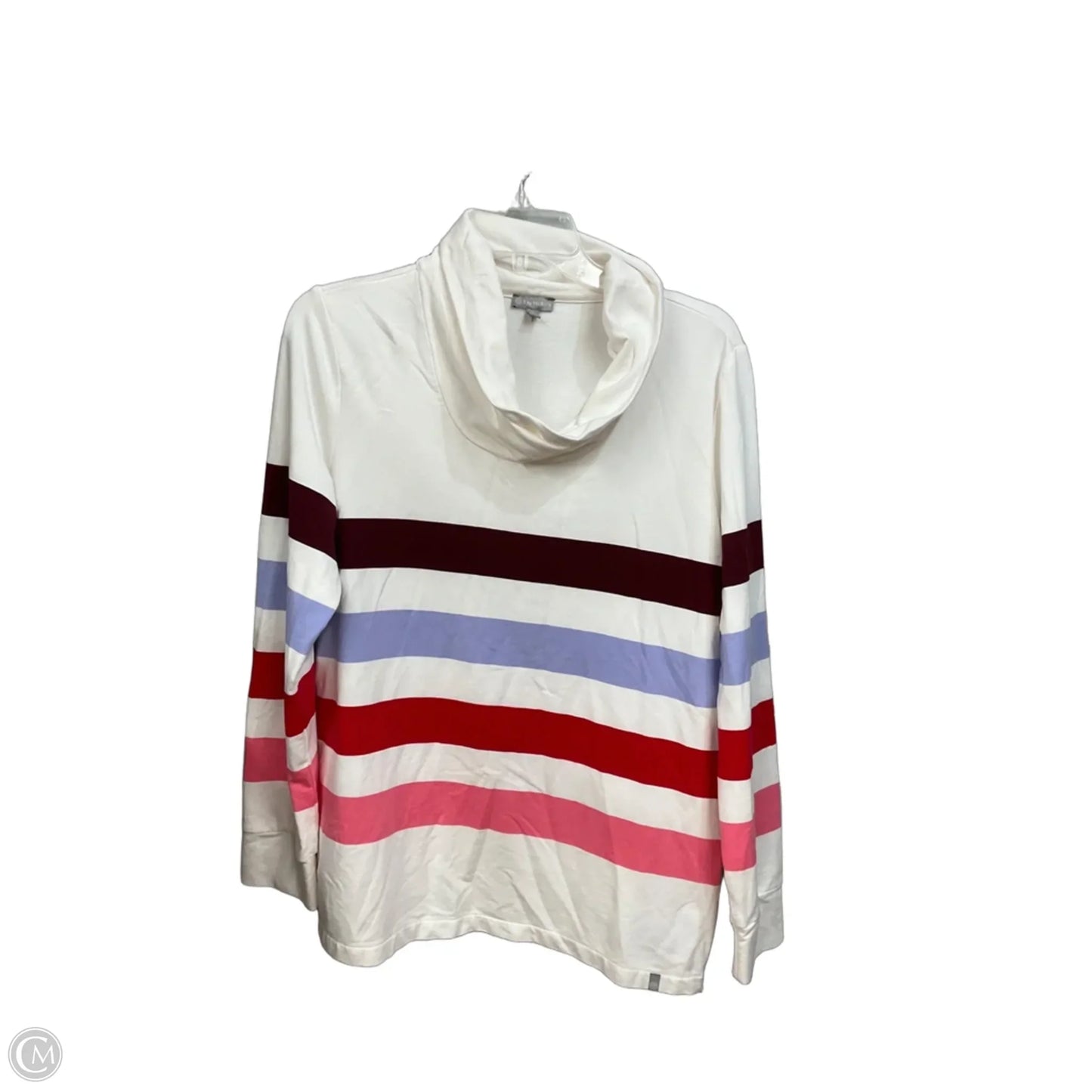 Top Long Sleeve By Talbots In Striped Pattern, Size: M