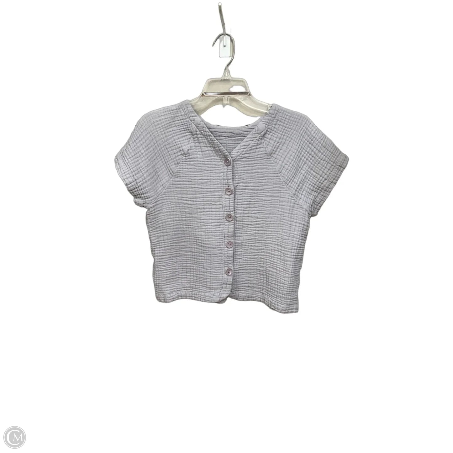 Top Short Sleeve By Madewell In Grey, Size: S