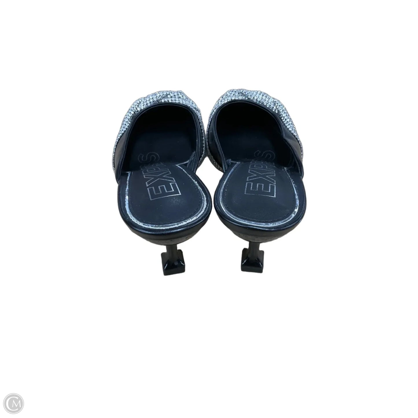 Shoes Heels Block By Express In Black & Silver, Size: 9