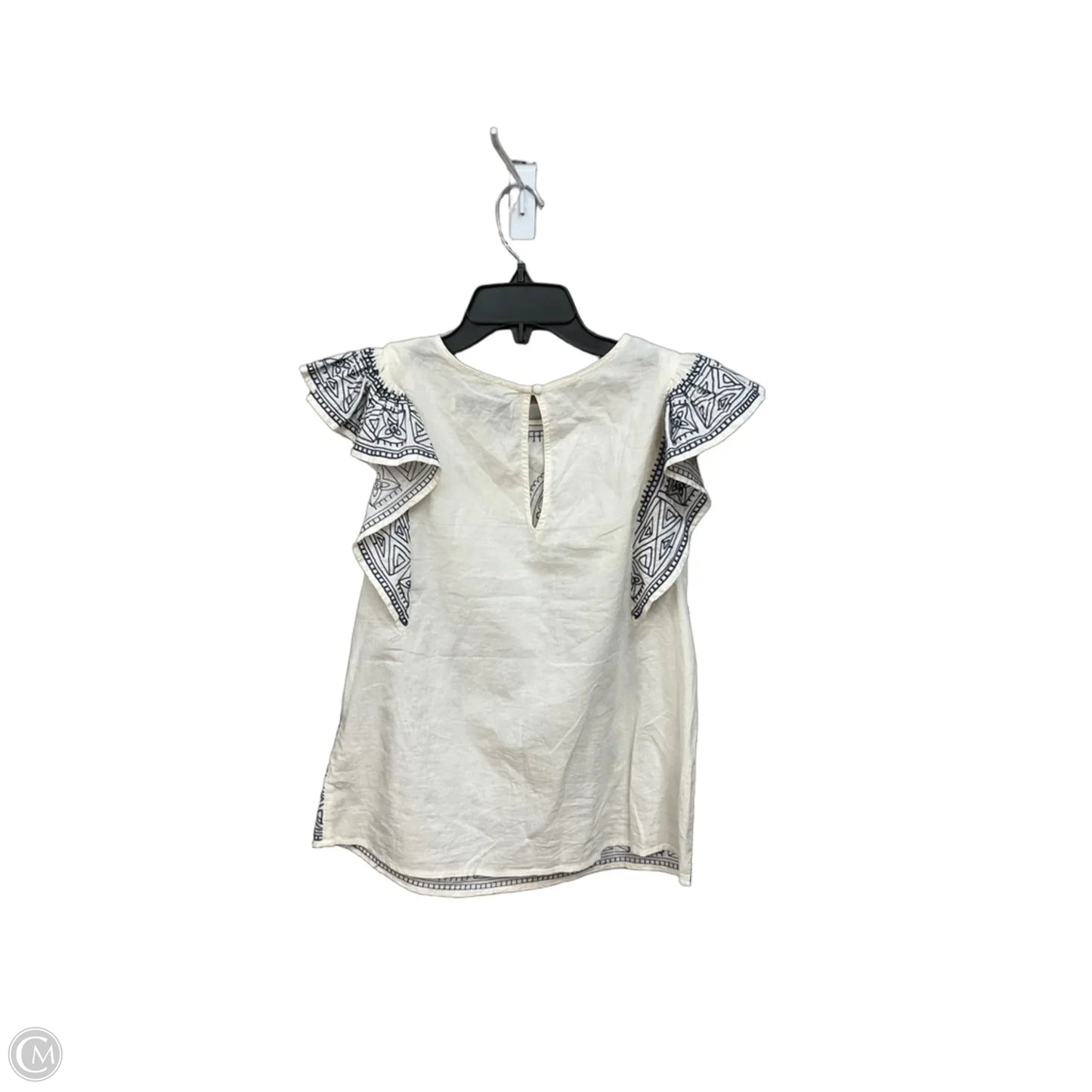 Top Sleeveless By Abercrombie And Fitch In Blue & Cream, Size: S