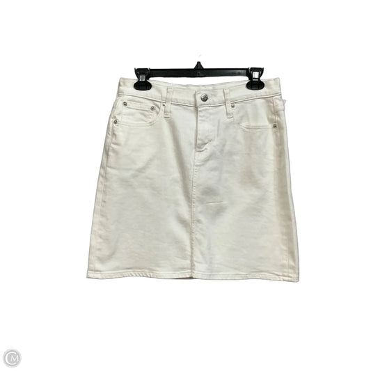 Skirt Mini & Short By J. Crew In Cream Denim, Size: 4