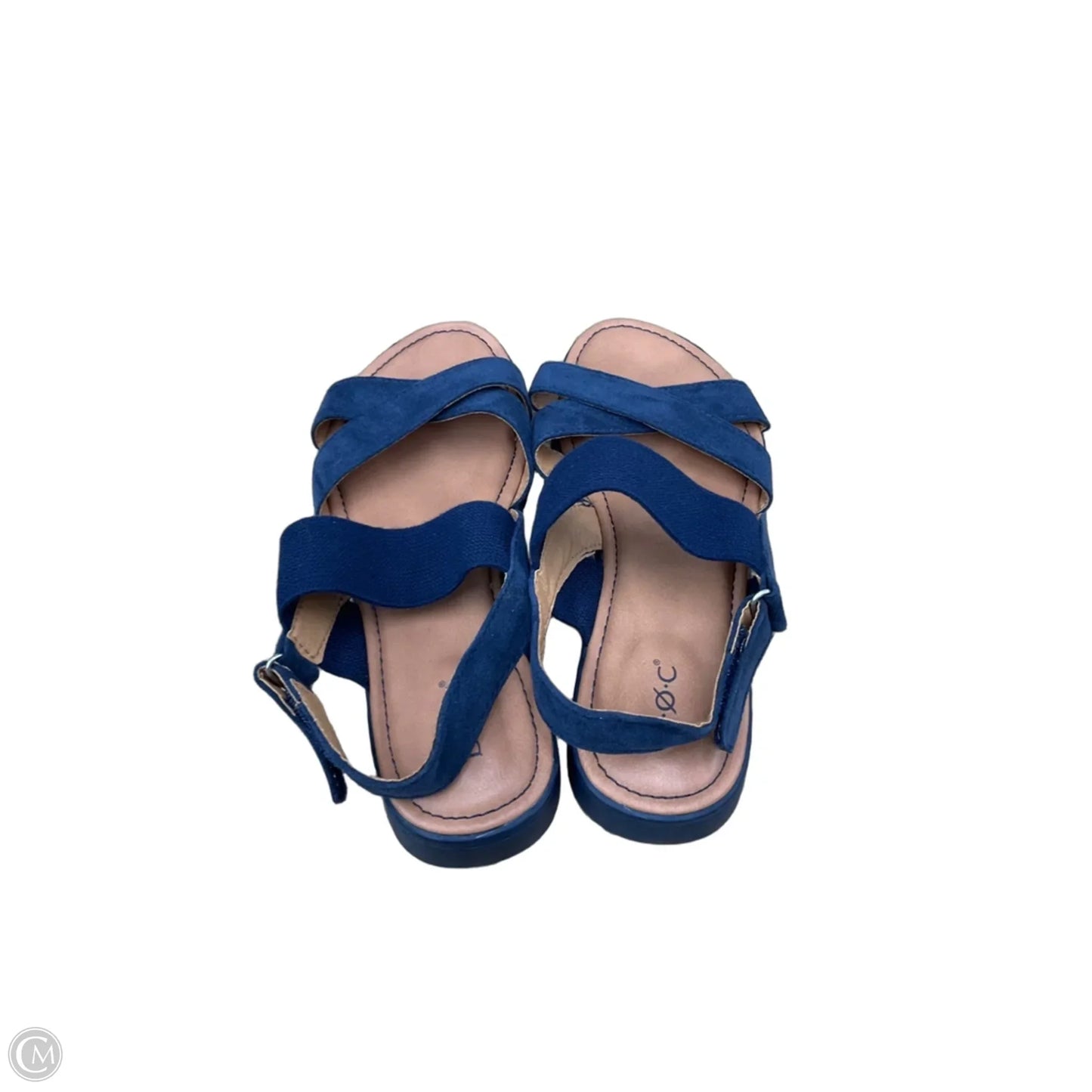 Sandals Flats By Boc In Blue & Brown, Size: 8