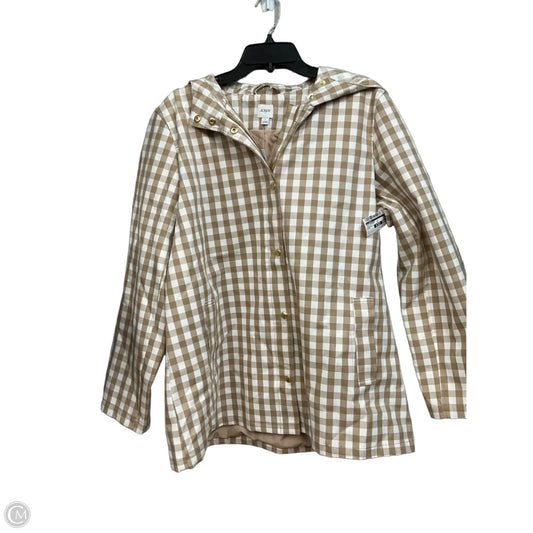Coat Raincoat By J. Crew In Plaid Pattern, Size: L