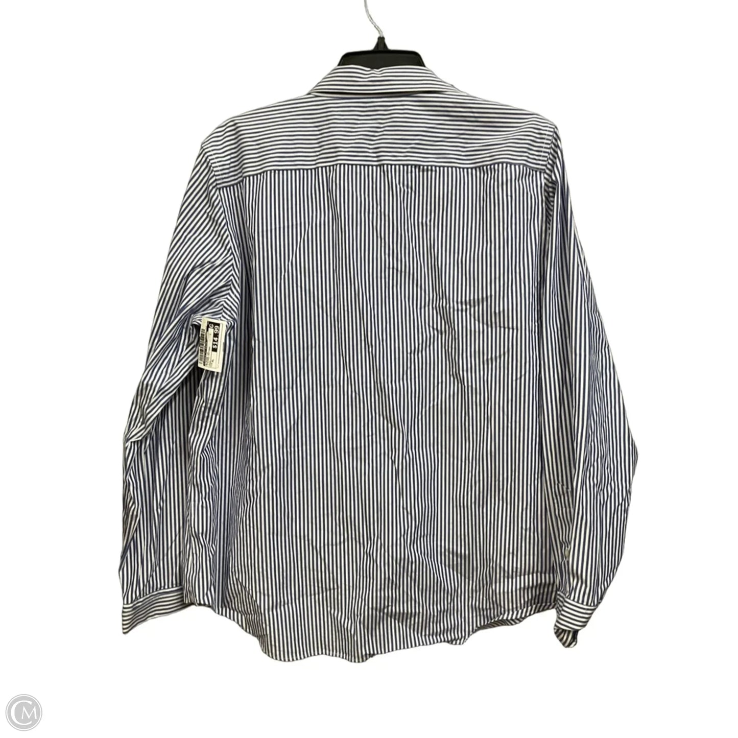 Blouse Long Sleeve By Lauren By Ralph Lauren In Striped Pattern, Size: Xl