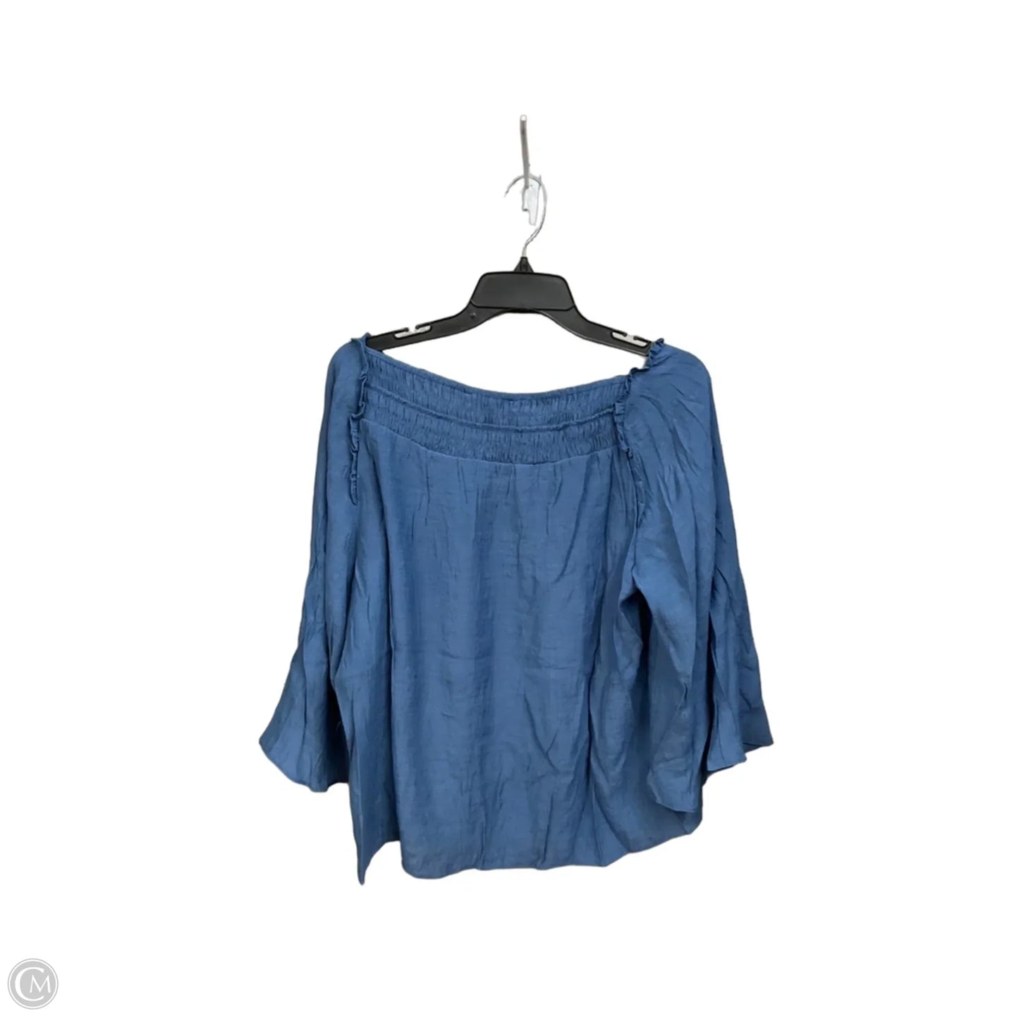 Top 3/4 Sleeve By Zac And Rachel In Blue, Size: L