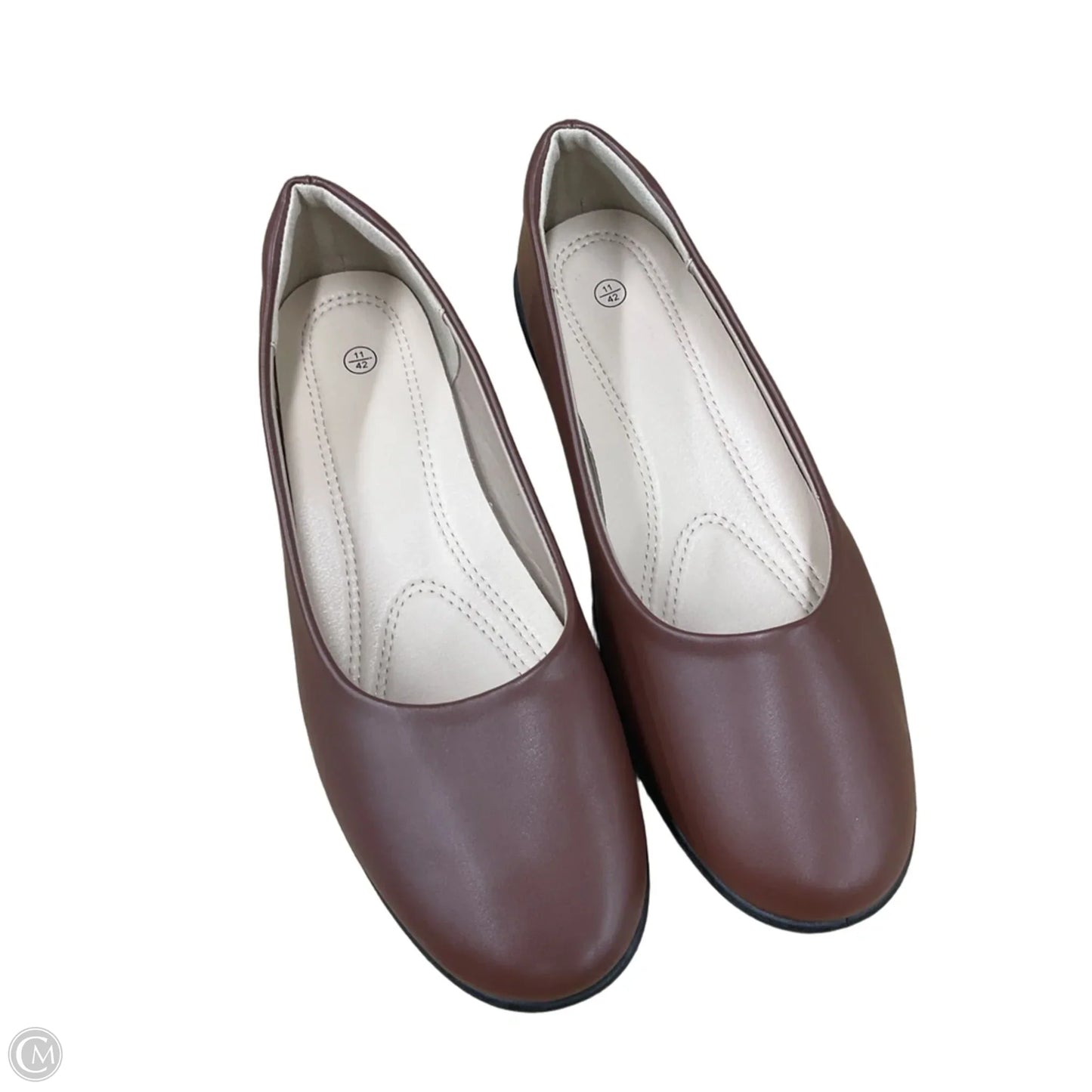 Shoes Flats By Clothes Mentor In Brown, Size: 11