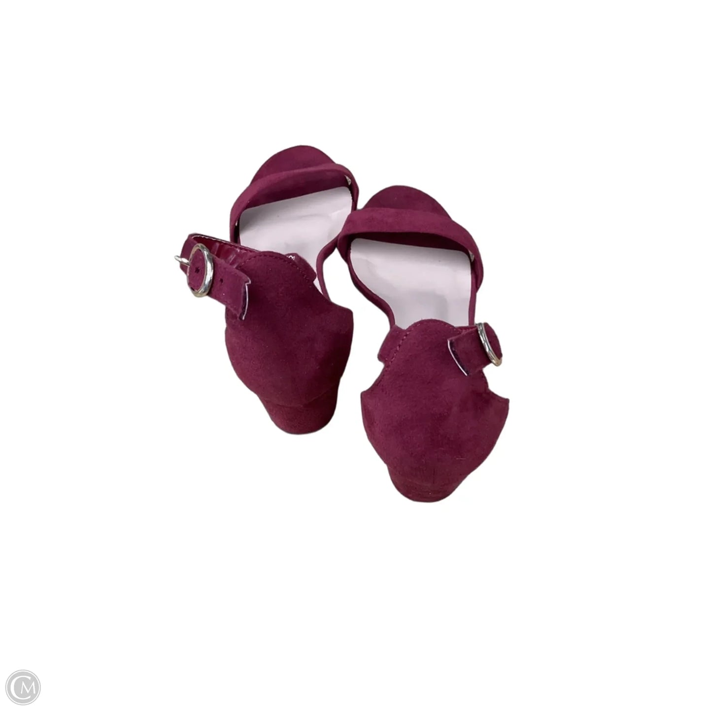 Shoes Heels Block By Allegra K In Maroon, Size: 7.5