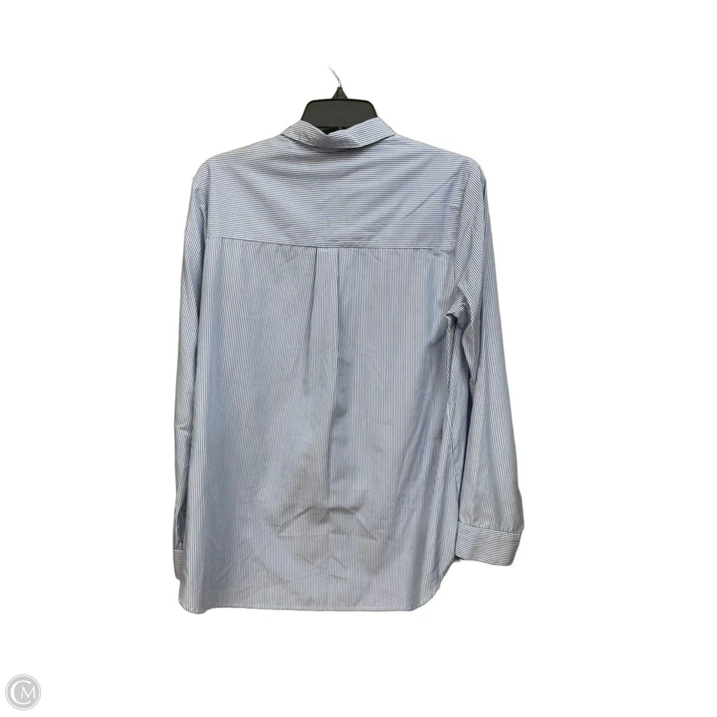 Blouse Long Sleeve By Express In Striped Pattern, Size: L