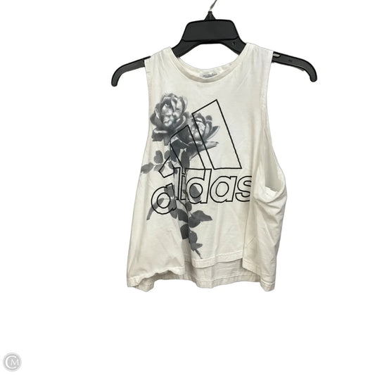Athletic Tank Top By Adidas In White, Size: L