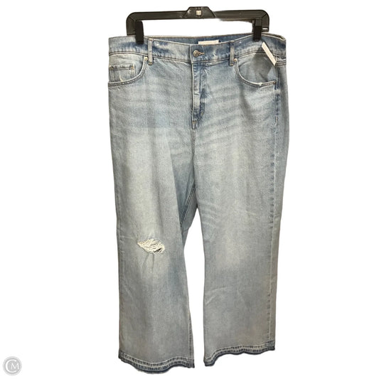 Jeans Wide Leg By Loft In Blue Denim, Size: 14