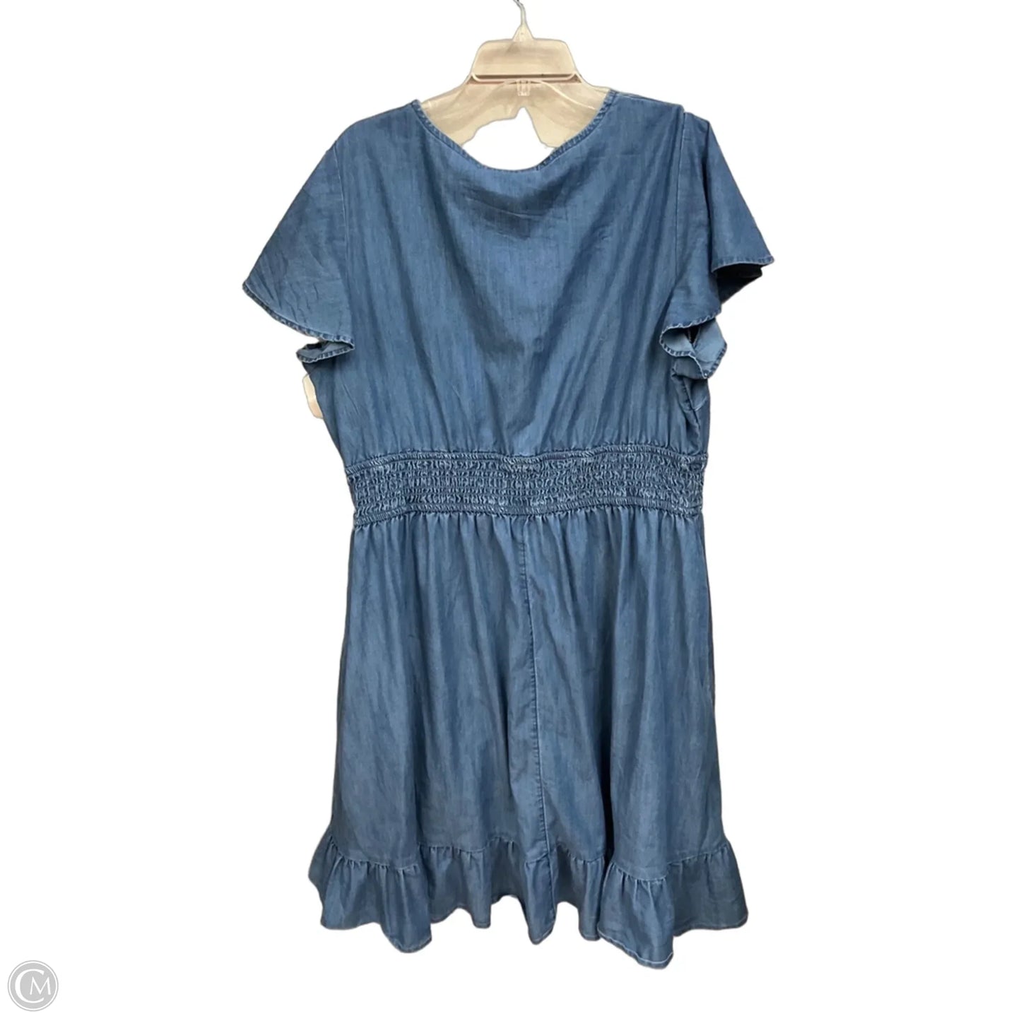 Dress Casual Midi By Lane Bryant In Blue Denim, Size: 2x