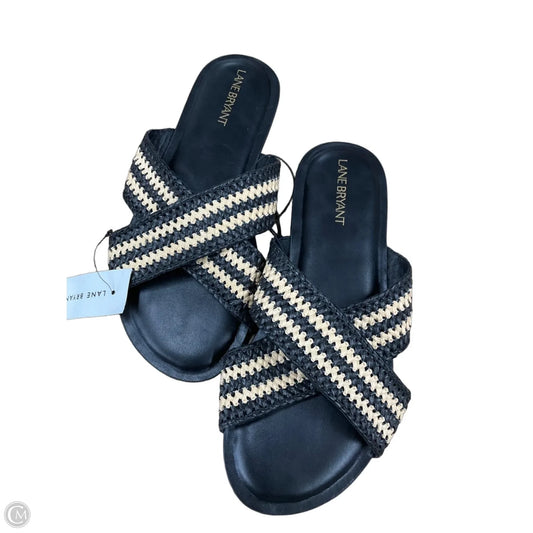 Sandals Flats By Lane Bryant In Black & Tan, Size: 8