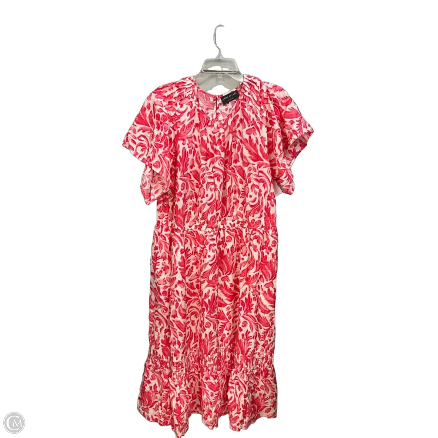 Dress Casual Midi By Lane Bryant In Pink & White, Size: 2x