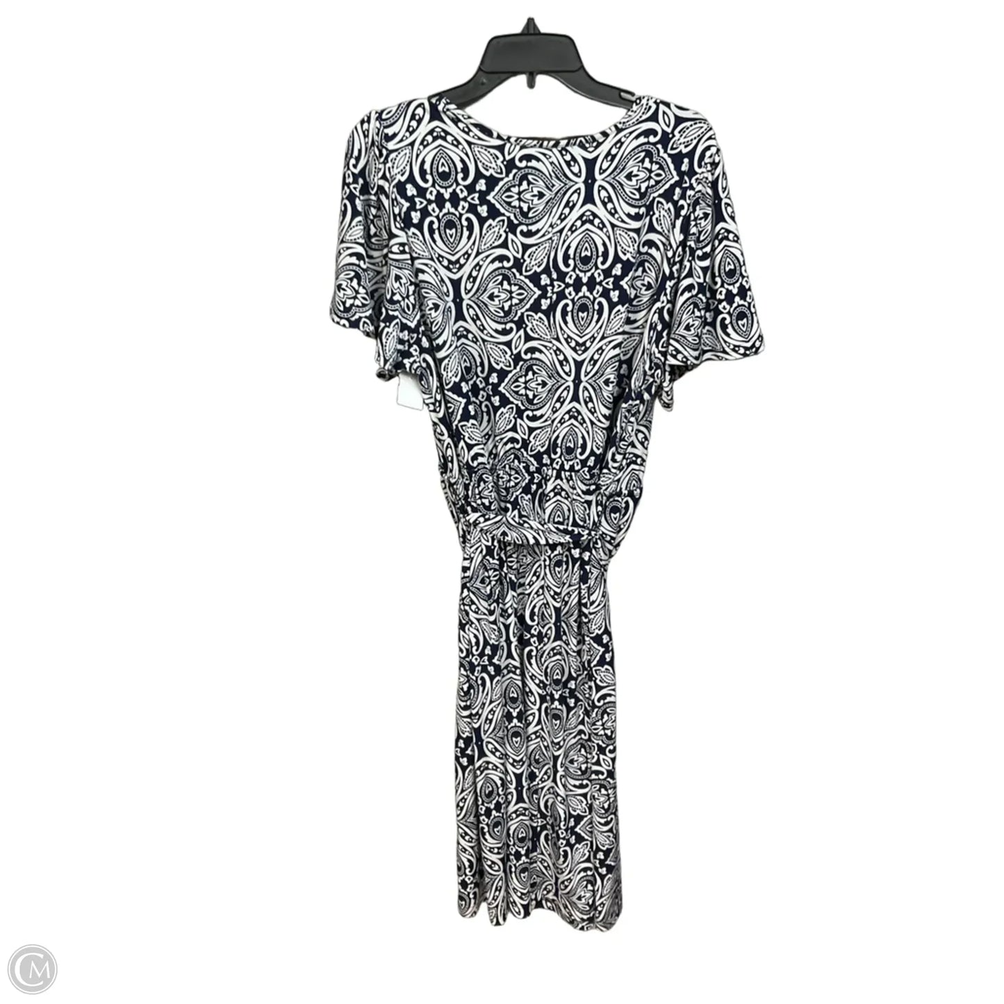 Dress Casual Midi By Lane Bryant In Blue & White, Size: 2x