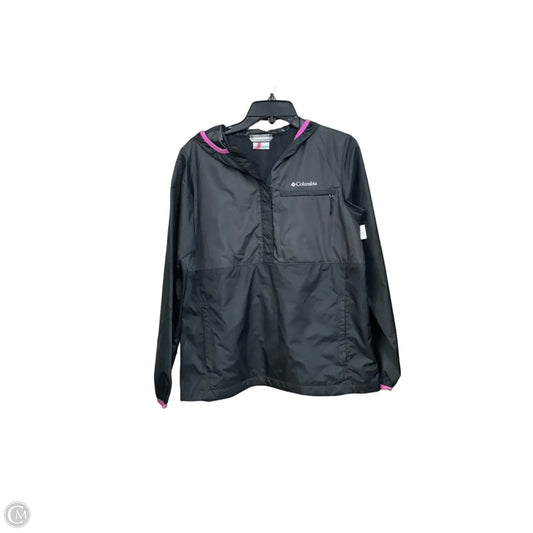Jacket Windbreaker By Columbia In Black & Purple, Size: M