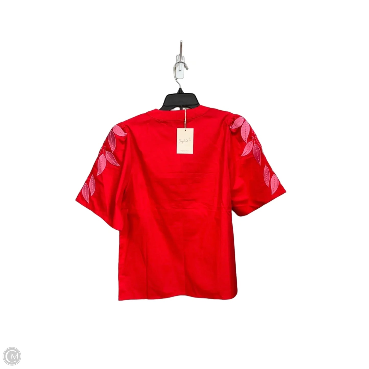 Top Short Sleeve By Cmc In Pink & Red, Size: S