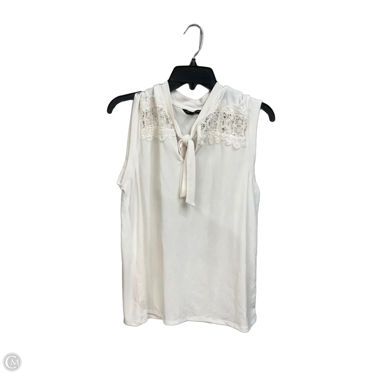 Top Sleeveless By Banana Republic In Cream, Size: L