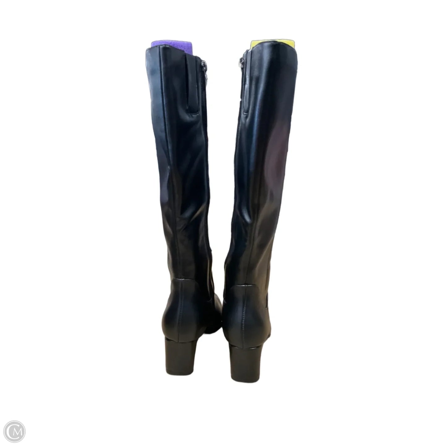 Boots Knee Heels By Cmf In Black, Size: 6
