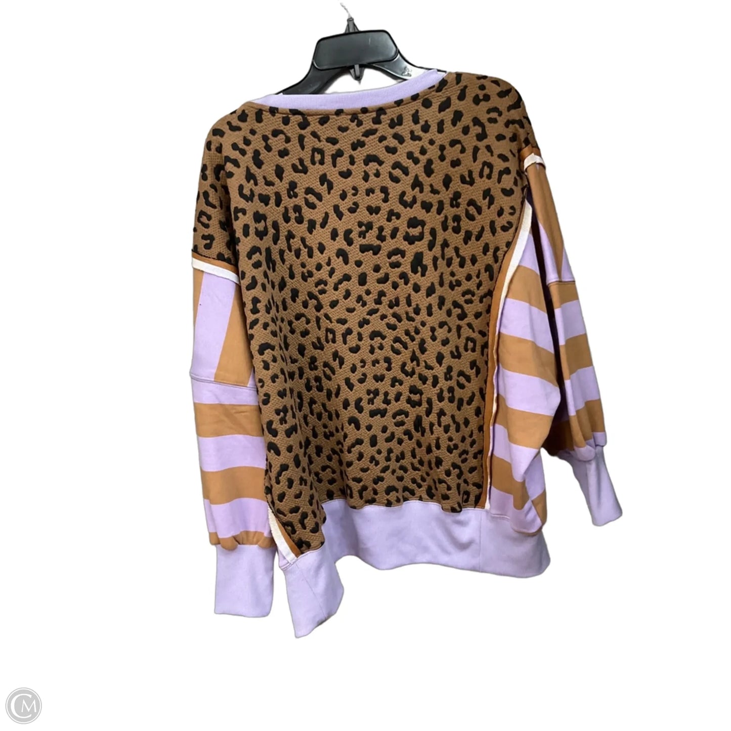 Top Long Sleeve By Bibi In Animal Print, Size: S