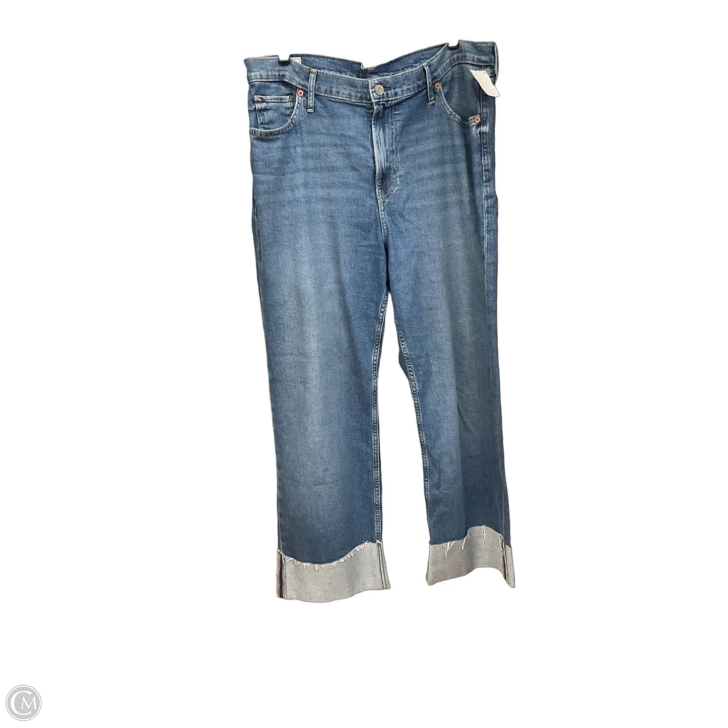 Jeans Wide Leg By Gap In Blue Denim, Size: 16
