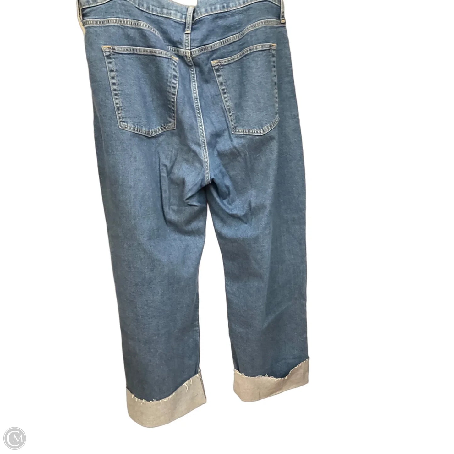 Jeans Wide Leg By Gap In Blue Denim, Size: 16