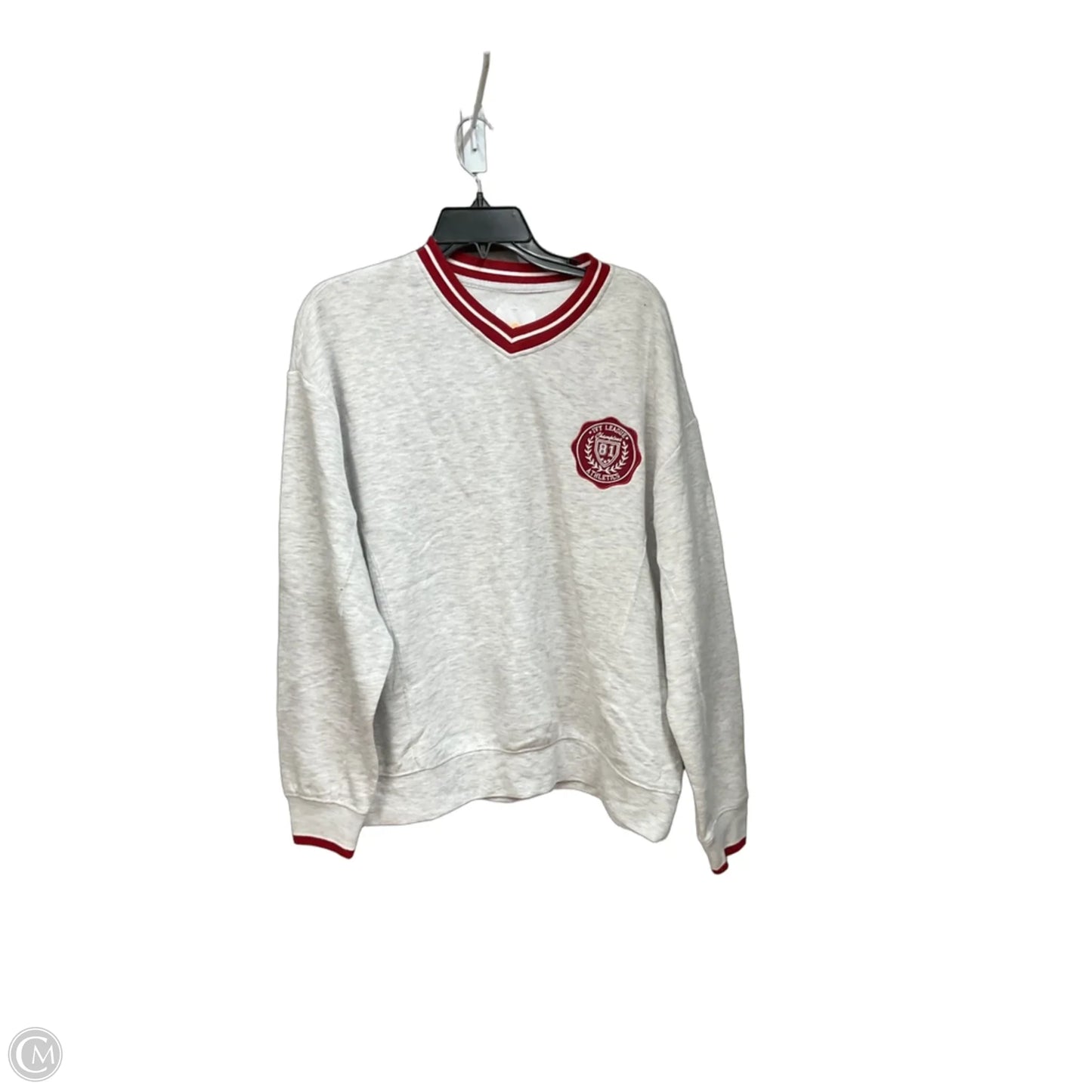 Sweatshirt Crewneck By Clothes Mentor In Grey, Size: L