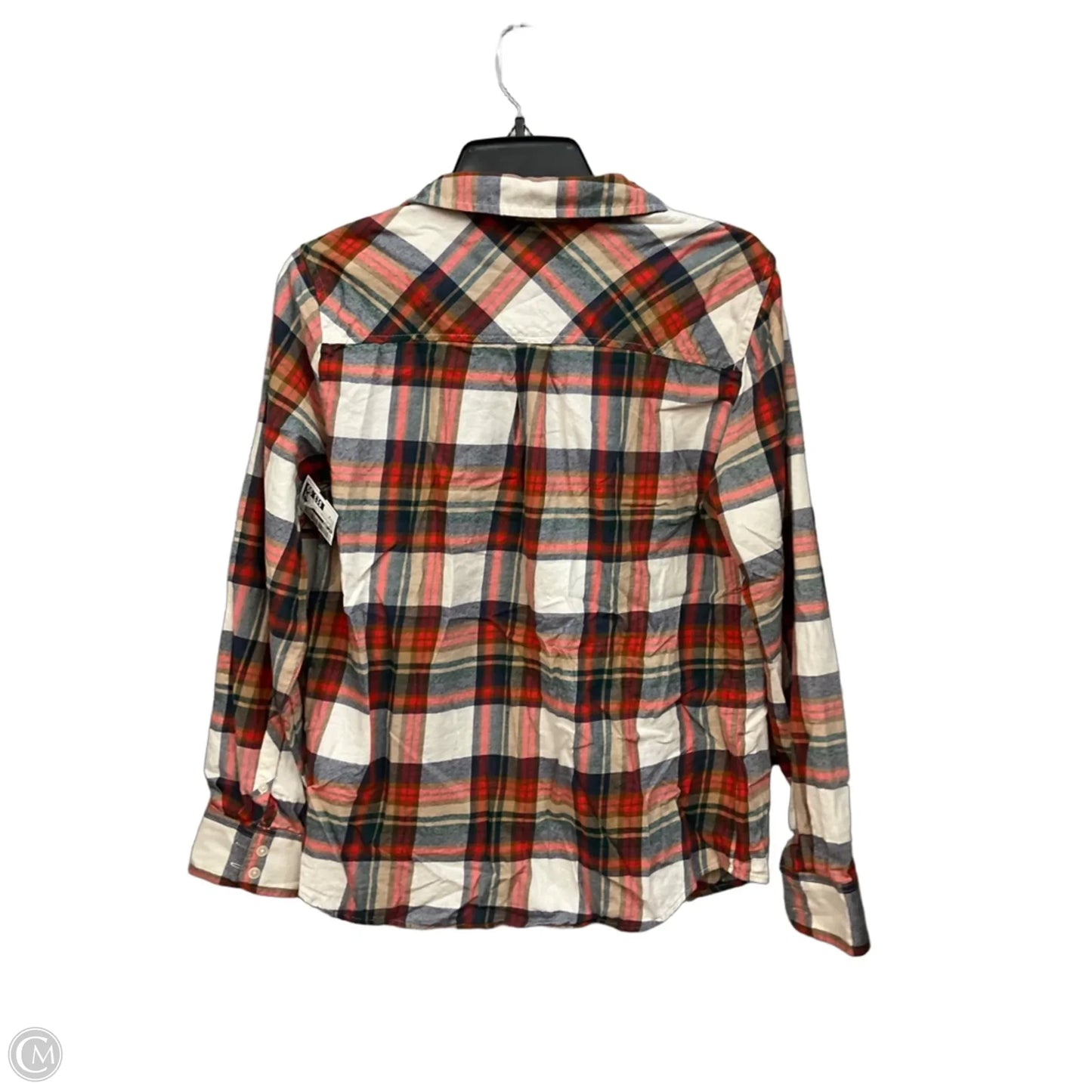 Top Long Sleeve By J. Crew In Plaid Pattern, Size: M
