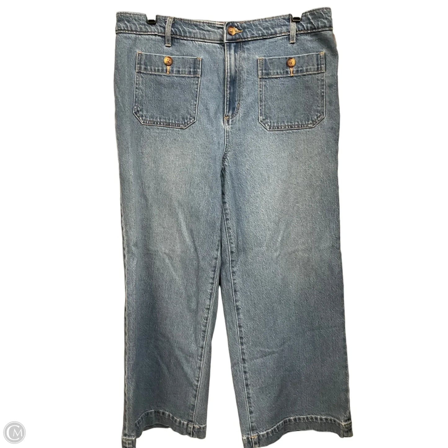 Jeans Wide Leg By Loft In Blue Denim, Size: 12