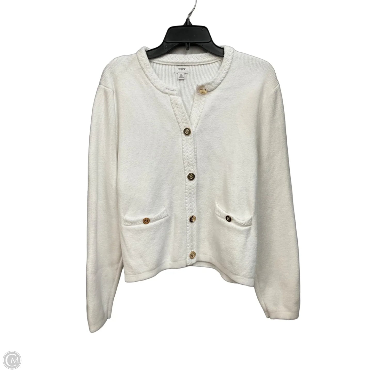 Cardigan By J. Crew In White, Size: Xl