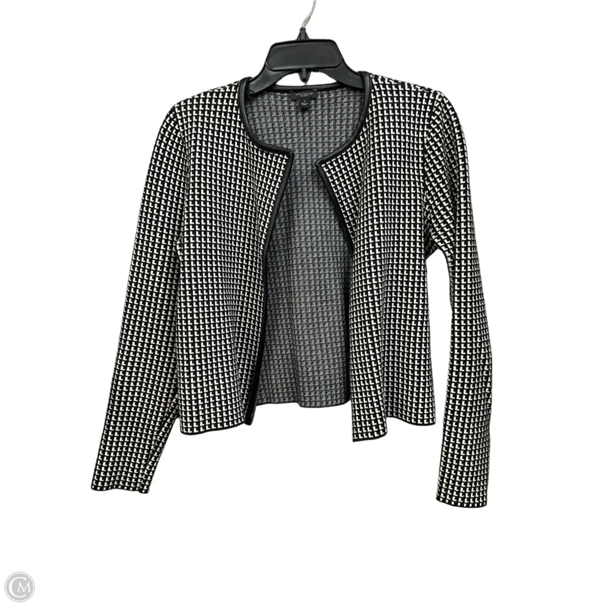 Cardigan By Ann Taylor In Black & White, Size: M