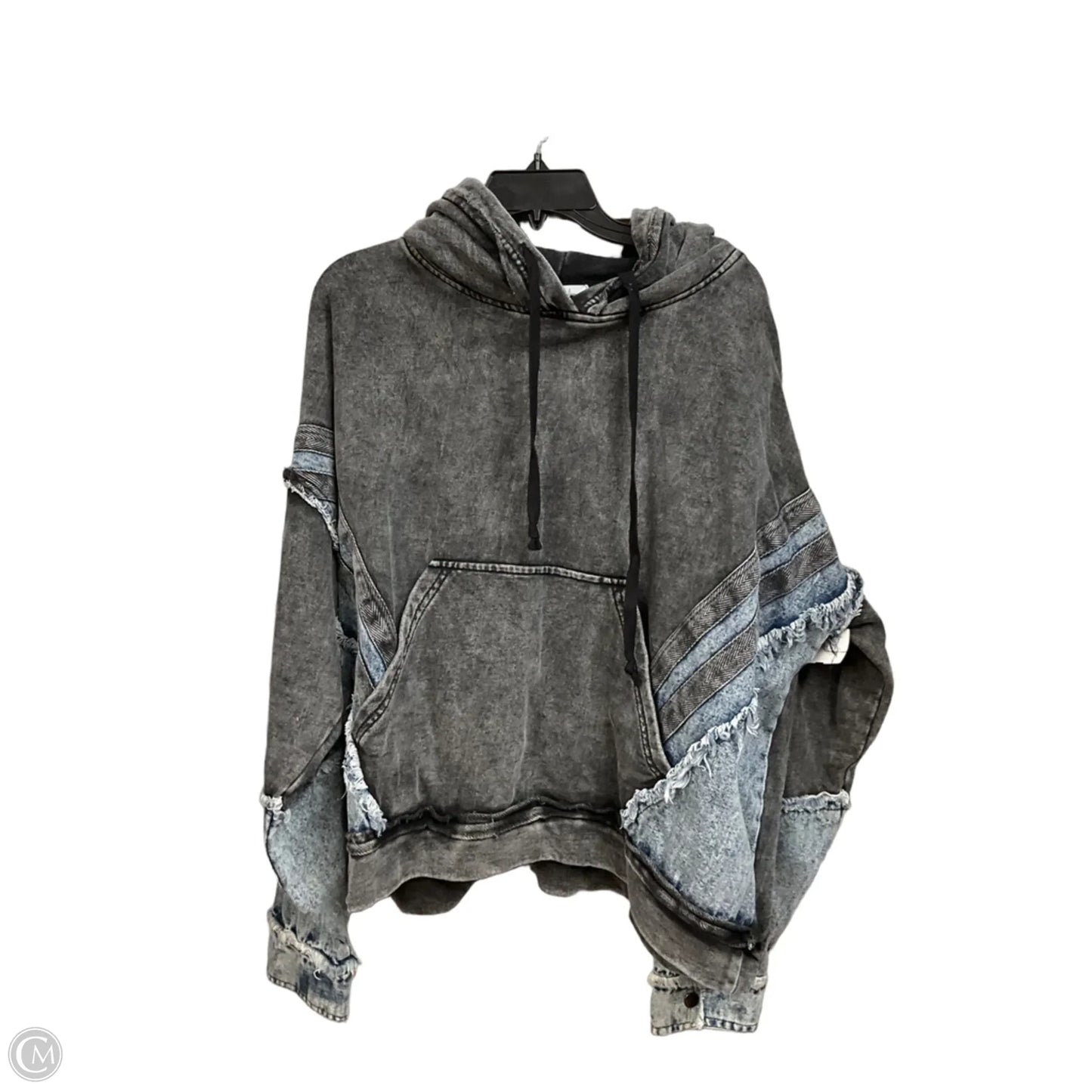 Sweatshirt Hoodie By Oli & Hali In Black & Blue, Size: L