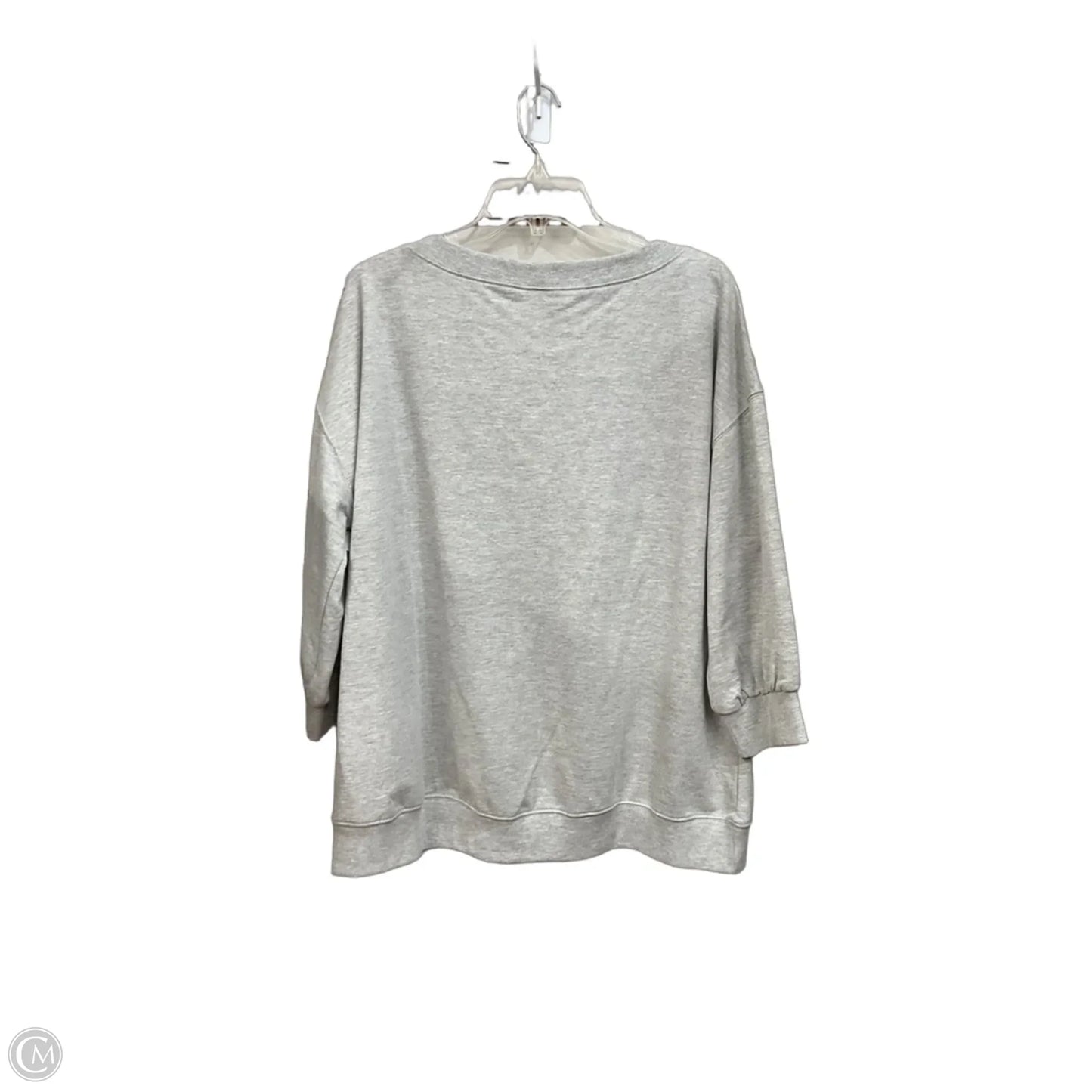 Top 3/4 Sleeve By Cato In Grey, Size: Xl