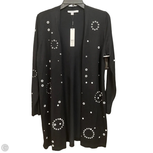 Cardigan By Chicos In Black & White, Size: M
