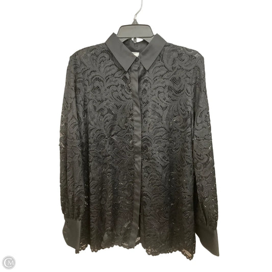Blouse Long Sleeve By Chicos In Black, Size: M
