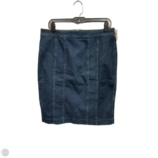 Skirt Midi By Banana Republic In Blue Denim, Size: 14