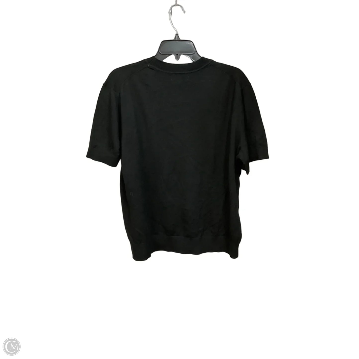 Top Short Sleeve By Banana Republic In Black, Size: L