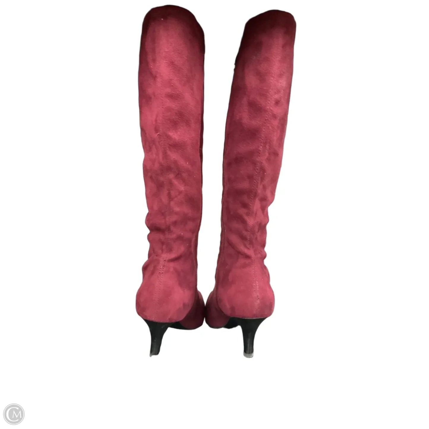 Boots Knee Heels By Impo In Maroon, Size: 9